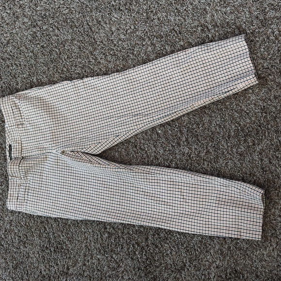 Size 10 Banana Republic Women's Black Pink White Capri Pants - Picture 3 of 6